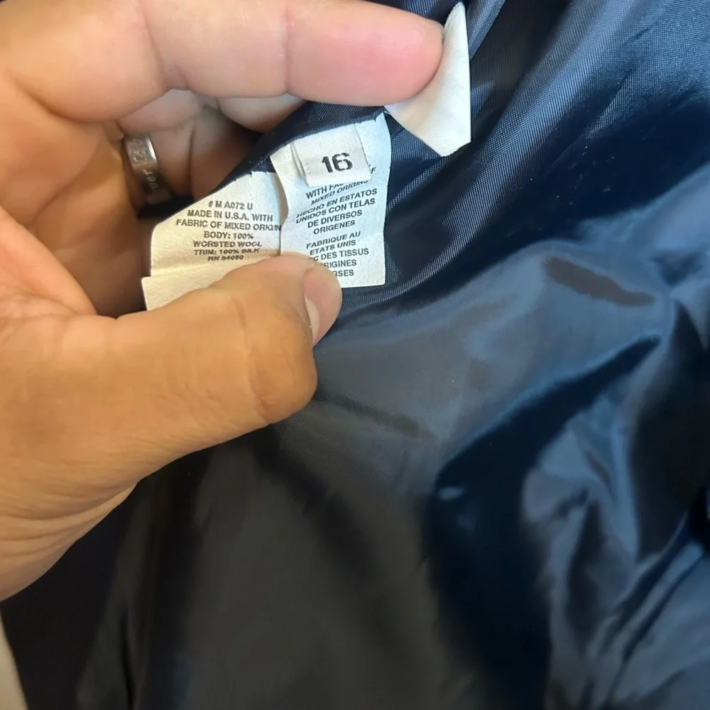 Dior Midnight Blue Women's Blazer with Ruffle Trim